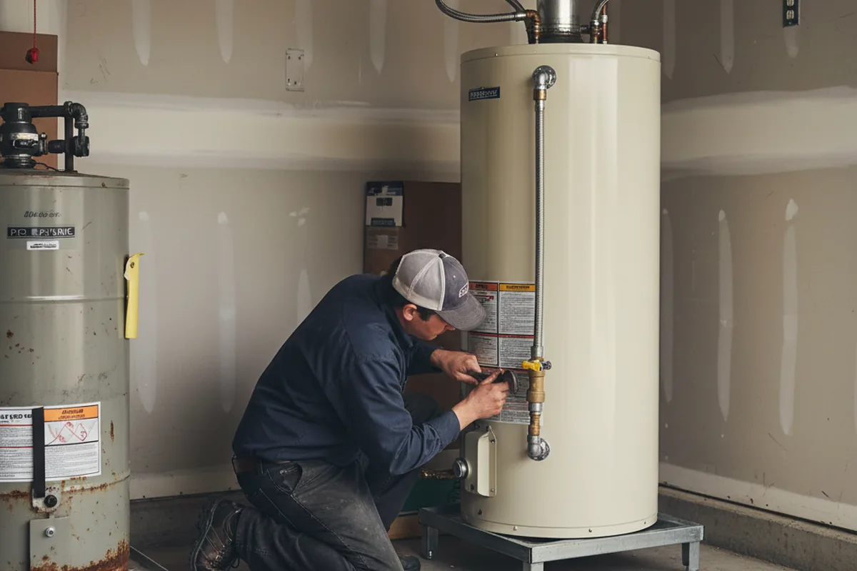 Water heater and shutoff valve replacement in Fall Branch